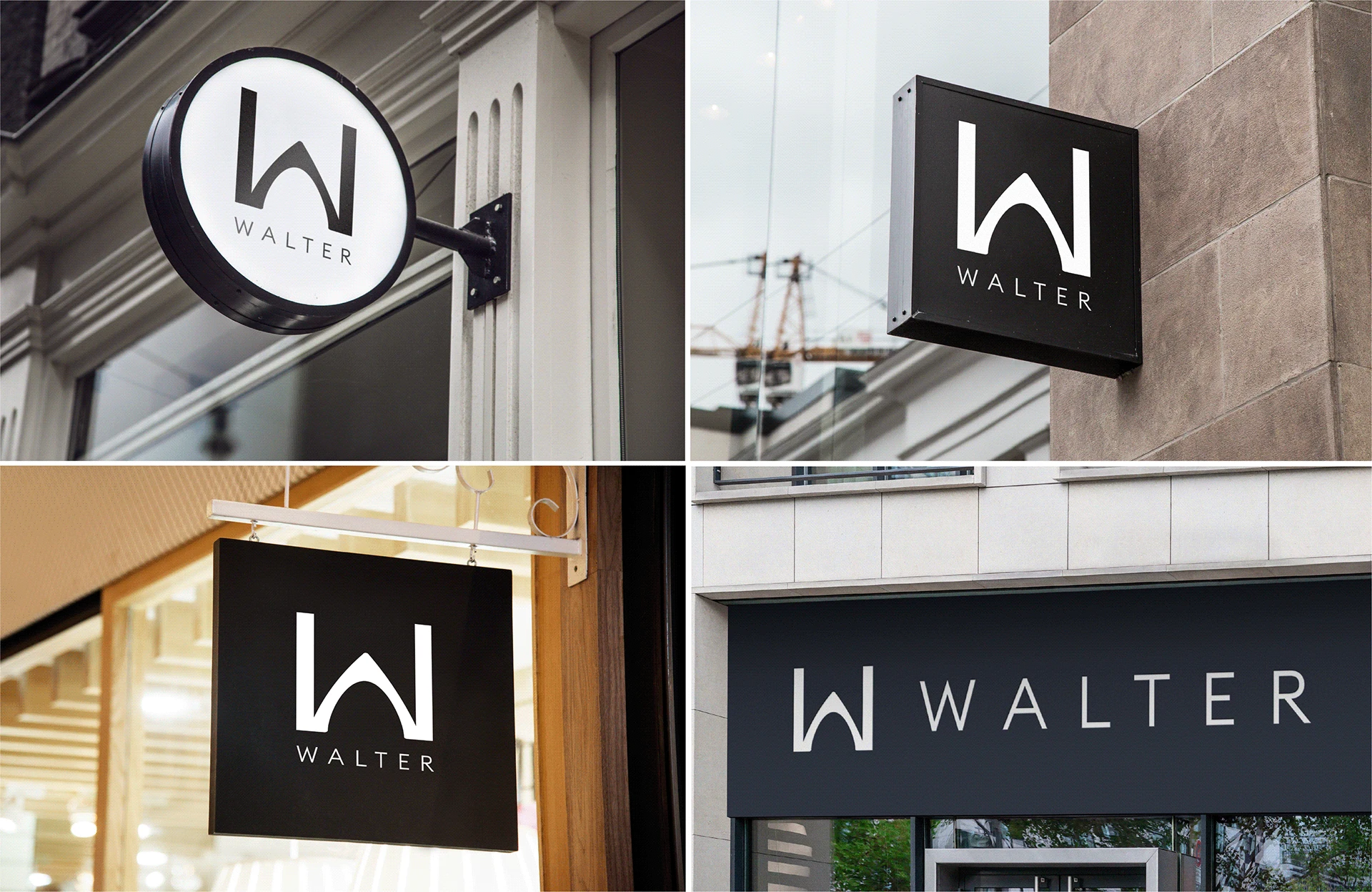 Walter logo mockup in real-world application