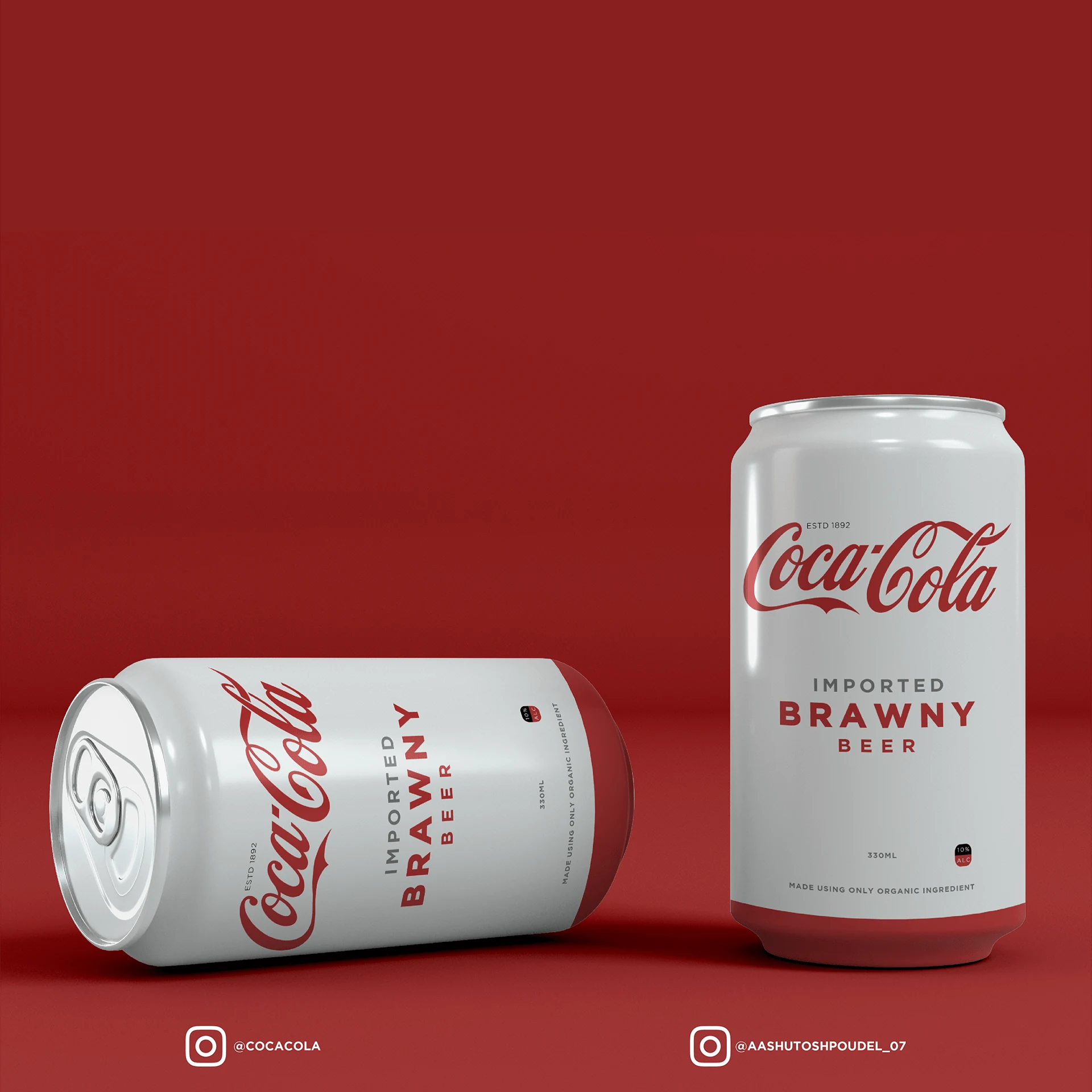 Coca-Cola inspired beer campaign visual