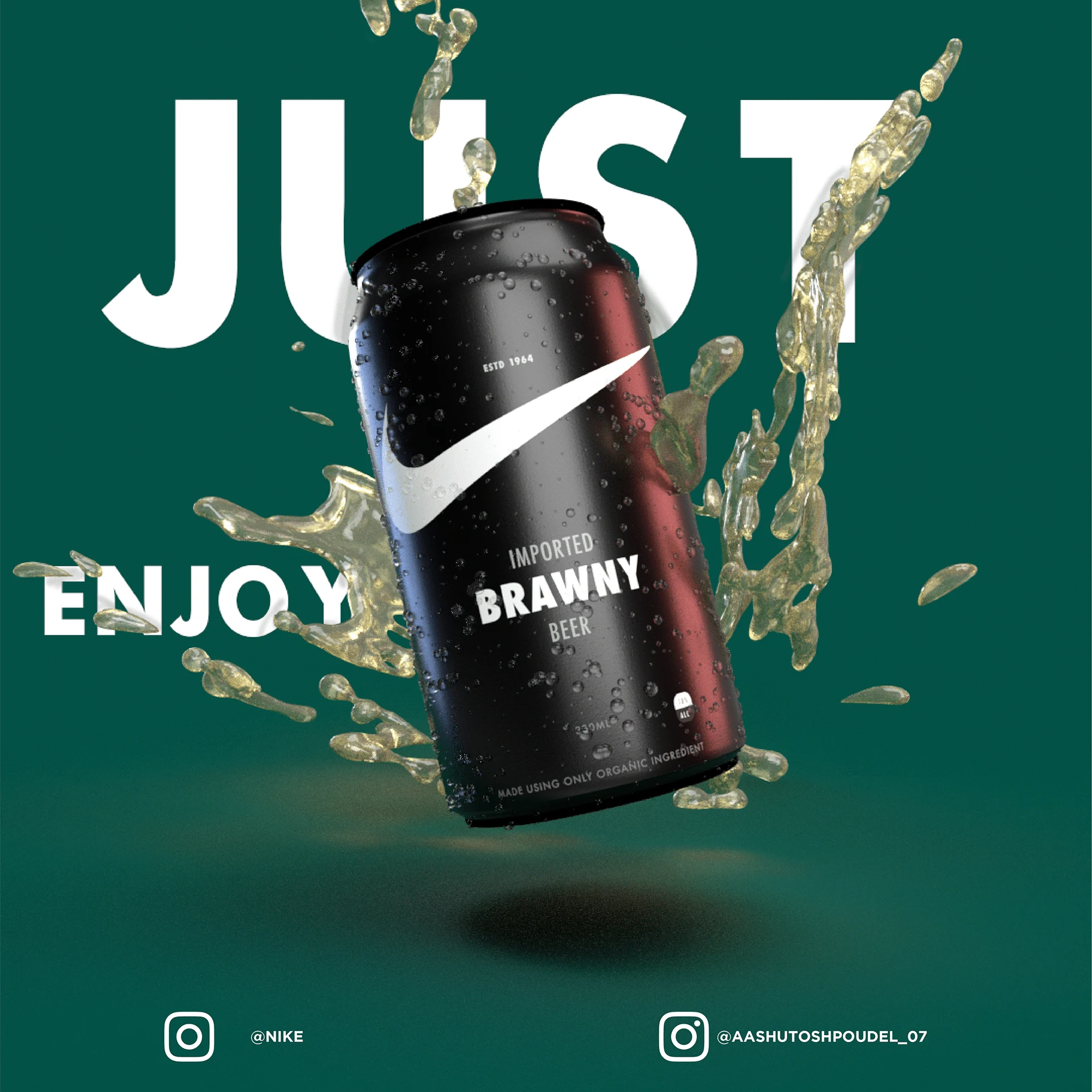 Nike inspired beer packaging concept