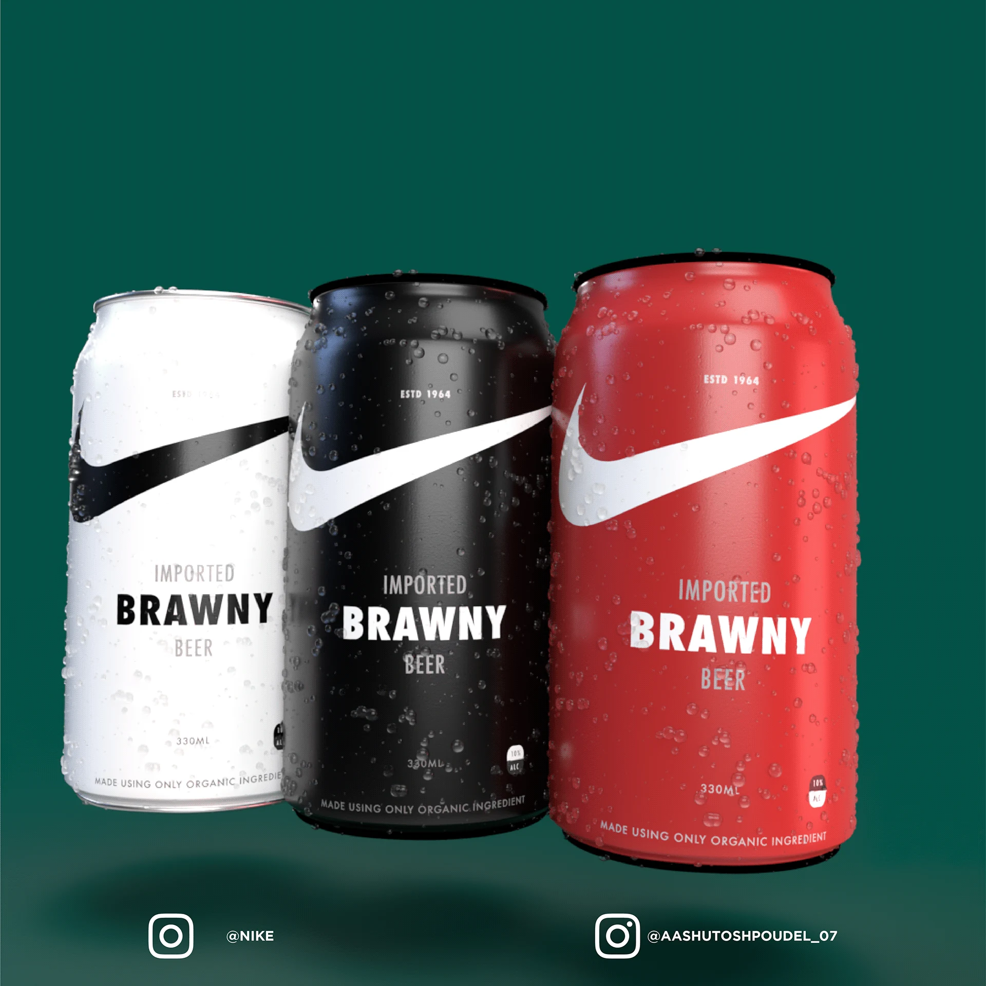 Nike inspired beer campaign poster